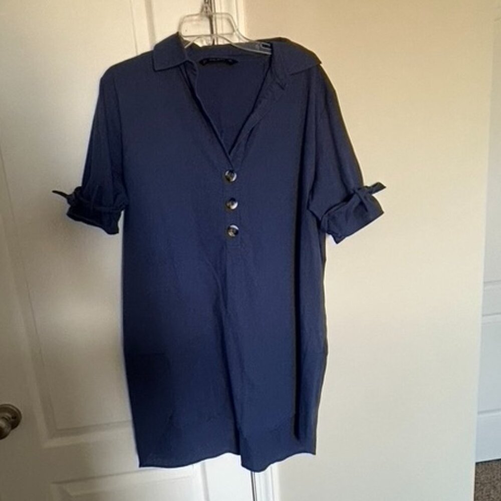 Zara Blue Shirt Dress